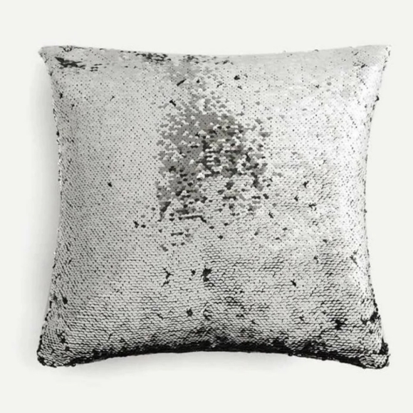 Down Feather Sequin Pillow - Picture 1 of 8